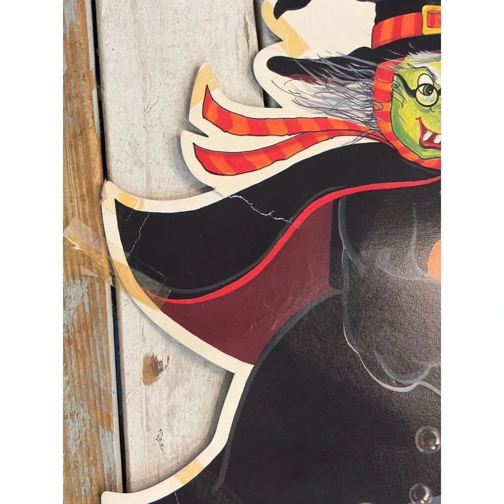 Vintage Amscan Halloween Witch Cauldron Die Cut Wall Decoration 19735 Hong Kong